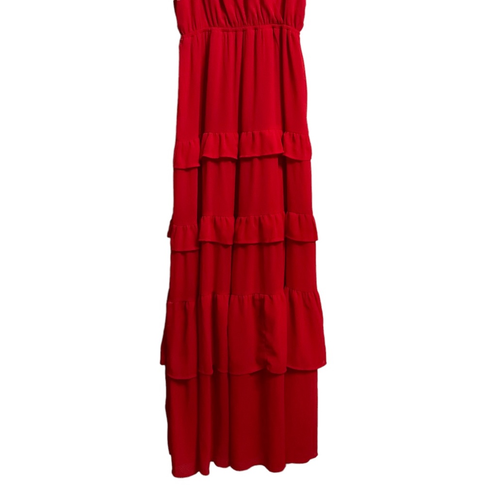 Flying Tomato Red Ruffle Maxi Dress - Picture 3 of 6